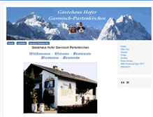 Tablet Screenshot of gaestehaus-hofer.de